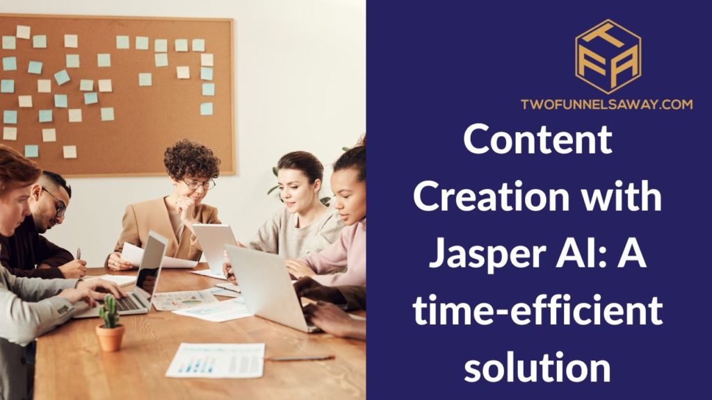 Content Creation with Jasper AI A time-efficient solution hubspot shopify facebook google, logos of jasper integrations, boss mode, meta descriptions, existing content, write content, other tools, website copy, jasper ai review, starter plan, artificial intelligence, generate ai content, long form blog posts, video script outline